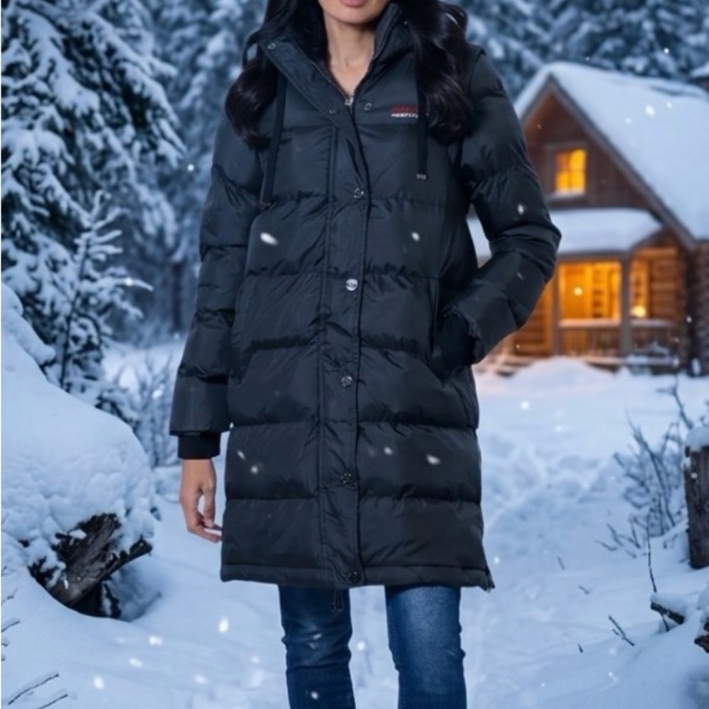 New CANADA WEATHER GEAR Women's Long Heavyweight 2 in 1 Puffer Jacket & Vest SM